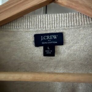 J. Crew Factory Men's Cream Crewneck Sweater